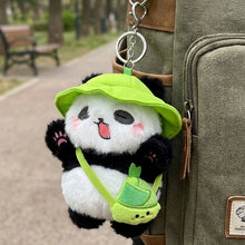 Load image into Gallery viewer, Picnic Bamboo Shoot Panda Plush Doll Pendant Keychain