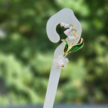 Load image into Gallery viewer, Vintage Fairy Bell Orchid Hairpin
