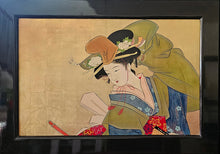 Load image into Gallery viewer, Lacquer Painting on Wood – &quot;Early Summer Rain&quot; Wall Art | Handmade Wood Panel Decor
